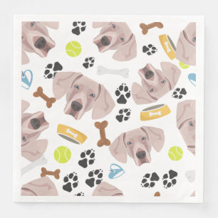 Le hunden Weimaraner Pappersservett