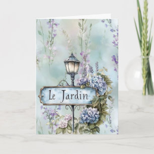 Le Jardin (trädgården) Söt Lila blommor Kort