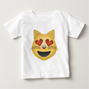 Le kattansikte med hjärtformade ögon Emoji T Shirt