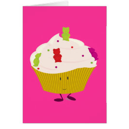 Le klibbig björnmuffin hälsningskort