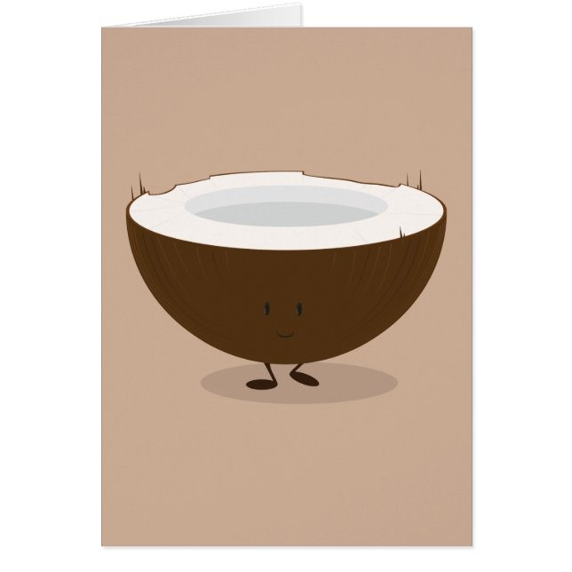 Le kokosnöten hälsningskort (Framsidan)