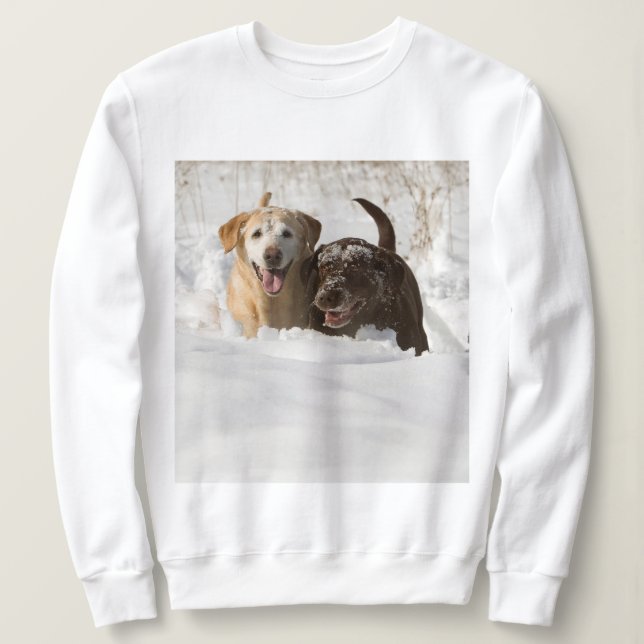 Le Labrador Retrievers i snö T Shirt (Design framsida)