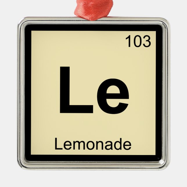 Le - Lemonadekemi Periodic Bord Symbol Julgransprydnad Metall (Framsidan)