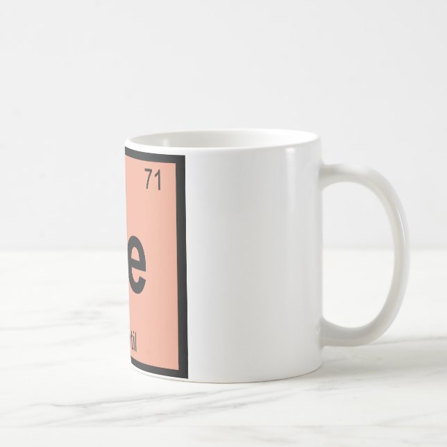 Le - Linsens kemiska periodiska system symbol Kaffemugg (Höger)