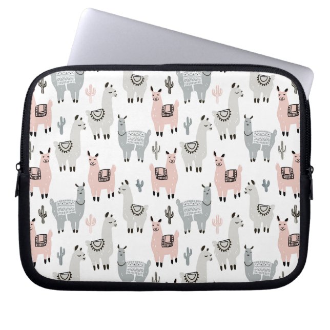 Le Llamasmönster Laptop Fodral (Framsidan)