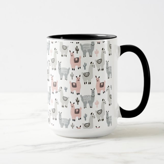 Le Llamasmönster Mugg (Höger)