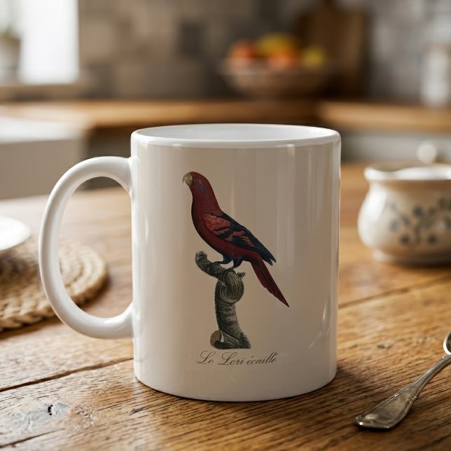 Le Lori ecaille/Blue-streaked lory Kaffemugg (Blue-Streaked Lory, Trichoglossus reticulatus. Coffee Mug)