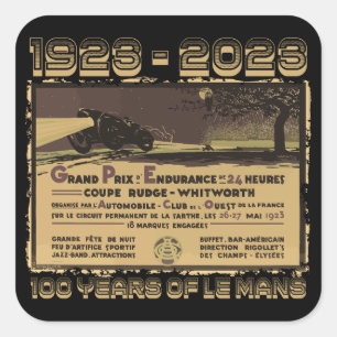 Le Mans 24 timmars Fransk Grand Prix 24 timmar GT7 Fyrkantigt Klistermärke
