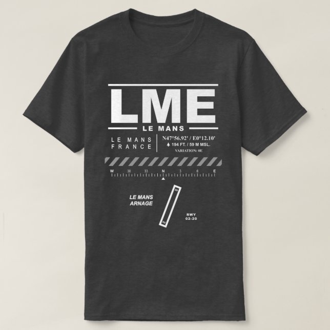 Le Mans Arnage Airport LME T-Shirt (Design framsida)