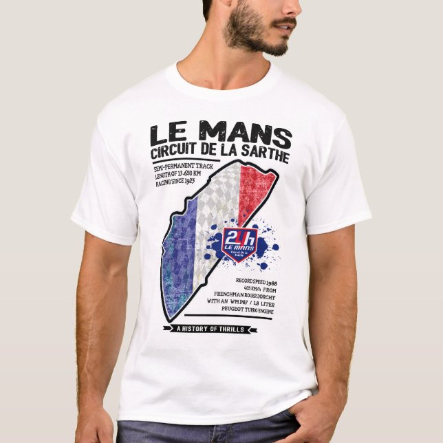 Le Mans Circuit - History Of Thrills T Shirt (Framsida)