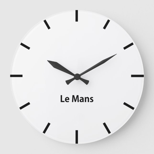 Le Mans City Time Zon Newsroom Wall Stor Klocka (Framsida)