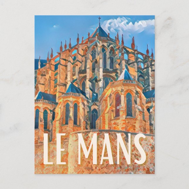 Le Mans Photo Vintage  Vykort (Framsida)