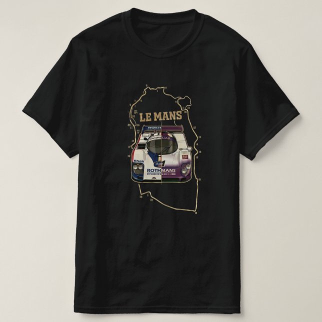 Le Mans Uthållighetsracing T-Shirt | Vintage Porsc (Design framsida)