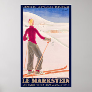Le Markstein Frankrike Vintage affisch 1930