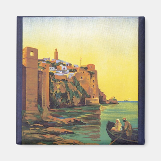Le Maroc Vintage resor Poster Magnet (Framsidan)