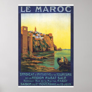 Le Maroc vintage resoraffisch Poster