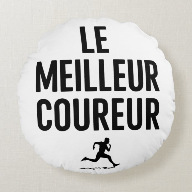 le meilleur coureur coussin rund kudde (Framsidan)
