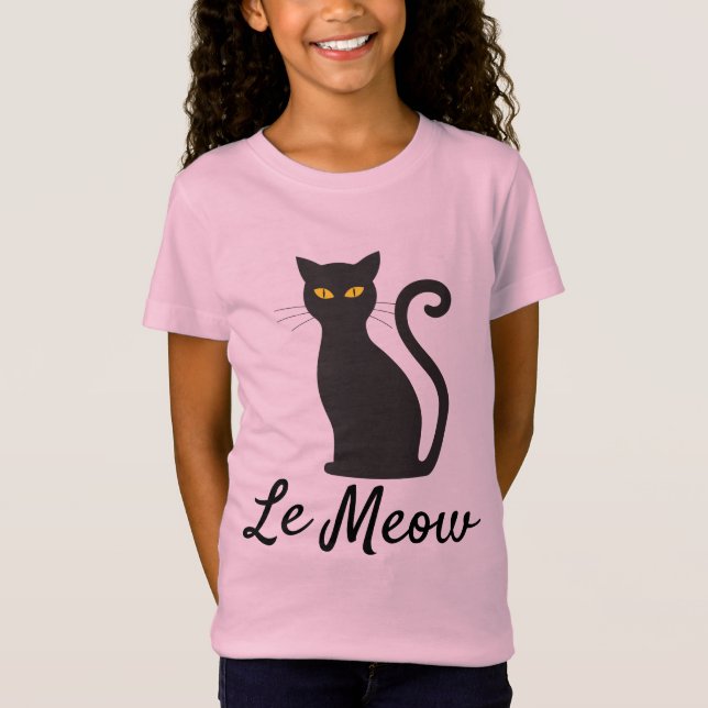 LE MEOW, FRANSK CAT T-Shirts (Framsida)