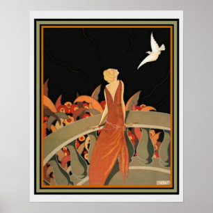 "Le Messager" av Halouze Ca 1925 16 x 20 Poster