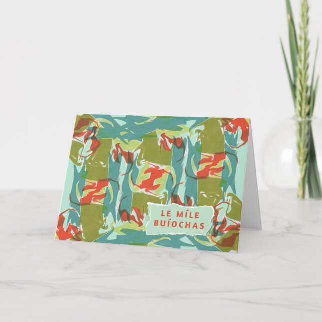 Le Míle Buíochas Ett stort tack på iriska gaeliska (Framsida)