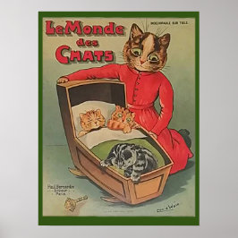 Le Monde des Chattas, Louis Wain Art Poster