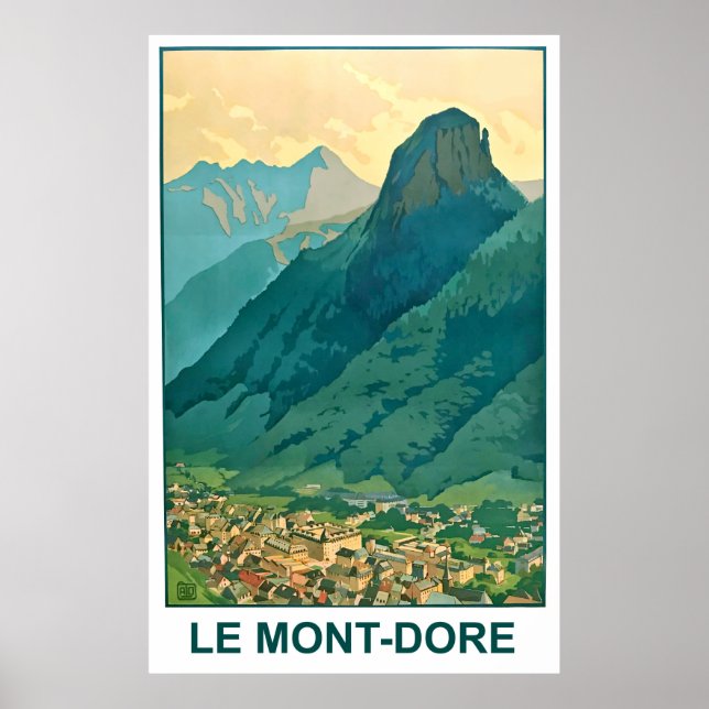 Le Mont-Dore, Auvergne-Rhône Alp-bergen, Frankrike Poster (Framsidan)
