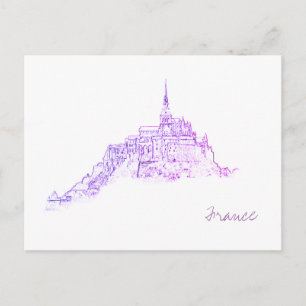 Le Mont Saint Michel Frankrike Architecture Vykort