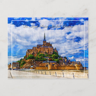 Le Mont Saint Michel, Frankrike-vykort Vykort