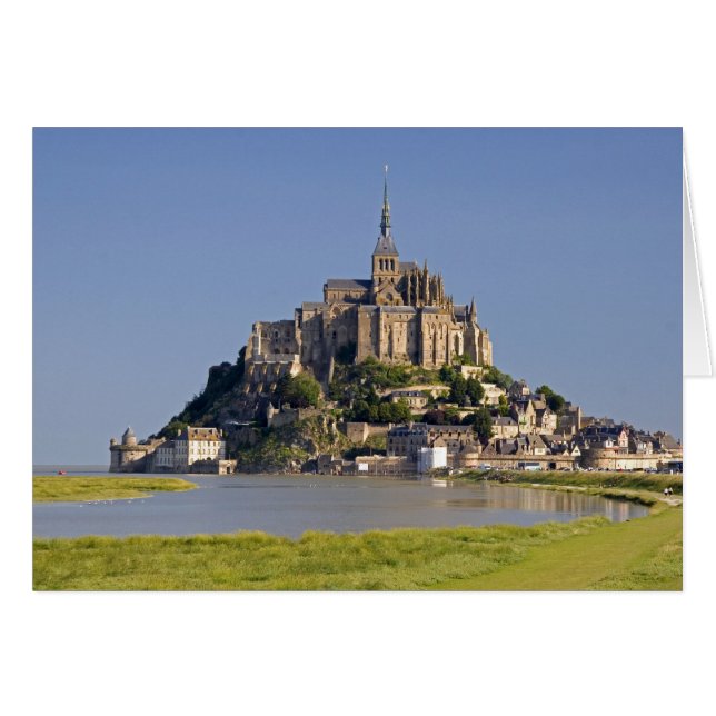Le Mont Saint Michel i regionen Hälsningskort (Framsidan Horizontal)