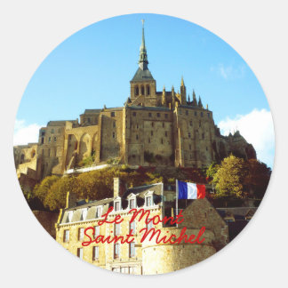 Le Mont Saint Michel Sticker Runt Klistermärke