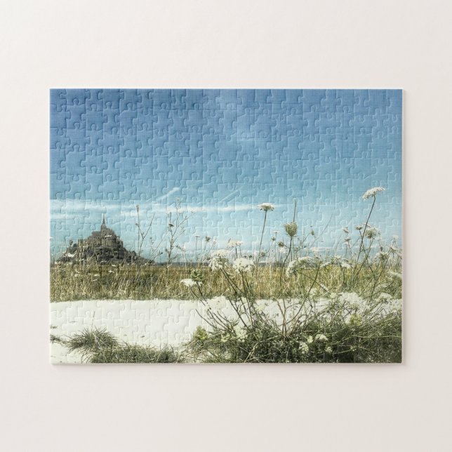 Le Mont Saint Michel View Normandy Frankrike Pussel (Horisontell)