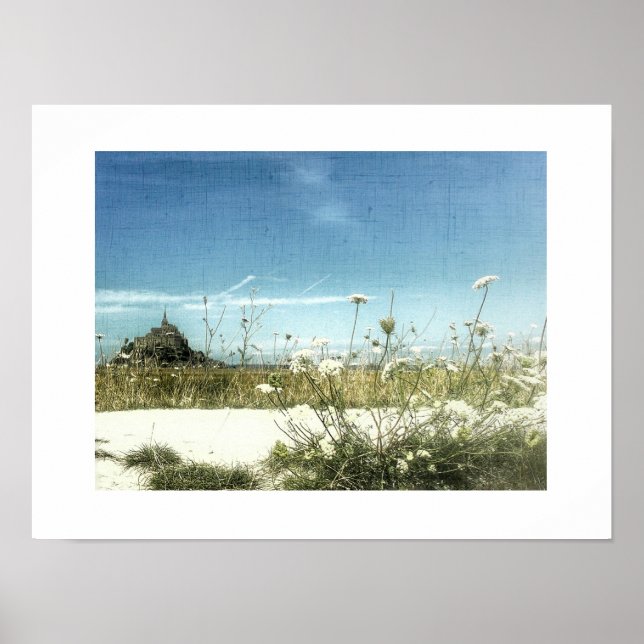 Le Mont Saint Michel View Normany Frankrike Poster (Framsidan)