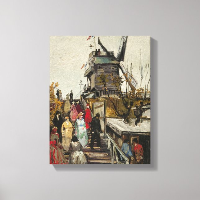 Le Moulin de Blute-Fin - Van Gogh - c1886 Canvastryck (Framsida)