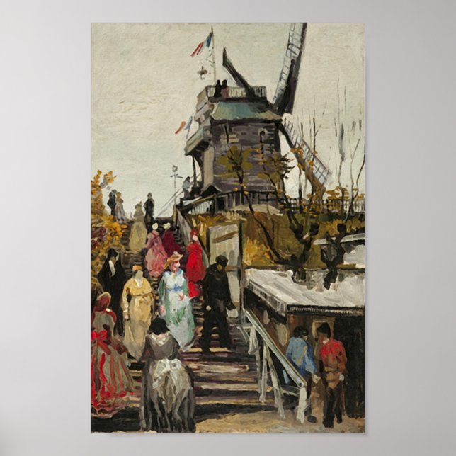 Le Moulin de Blute-Fin Van Gogh Fine Art Poster (Framsidan)