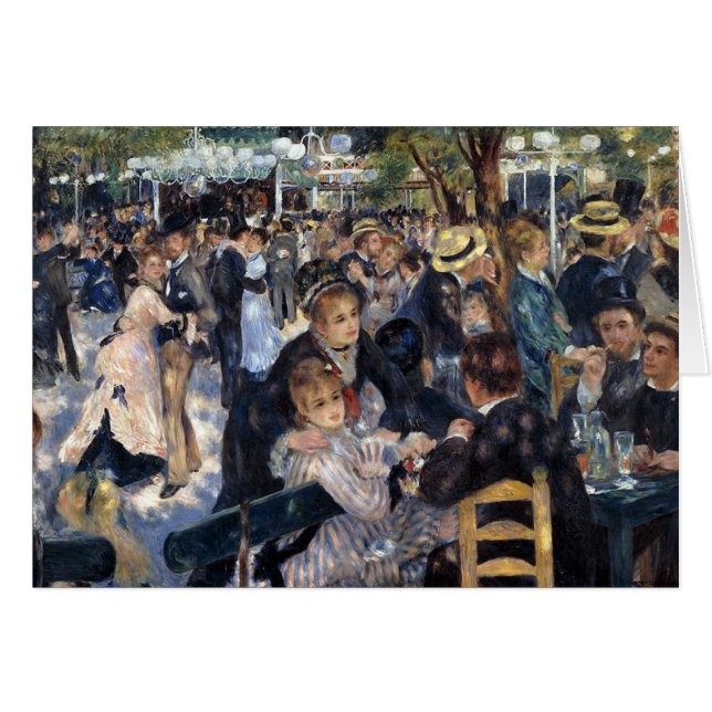 Le Moulin de la Galette av Pierre Auguste Renoir Hälsningskort (Framsidan Horizontal)