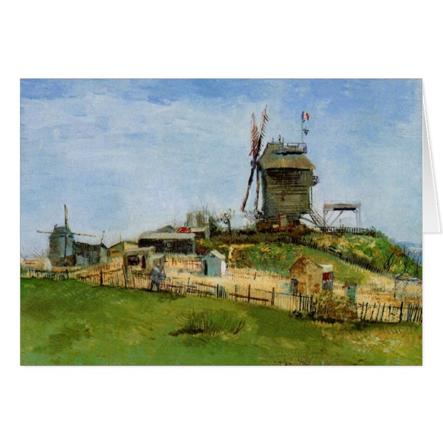 Le Moulin de la Galette av Vincent van Gogh Hälsningskort (Framsidan Horizontal)