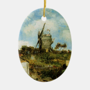 Le Moulin de la Galette av Vincent van Gogh Julgransprydnad Keramik