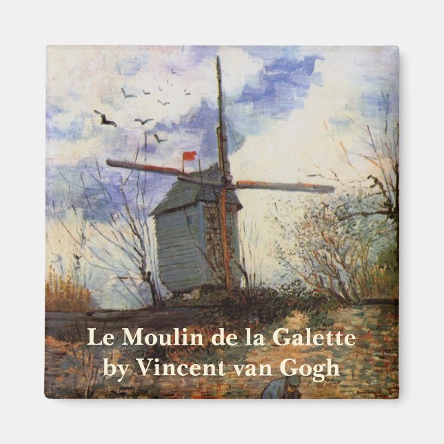 Le Moulin de la Galette av Vincent van Gogh Magnet (Framsidan)