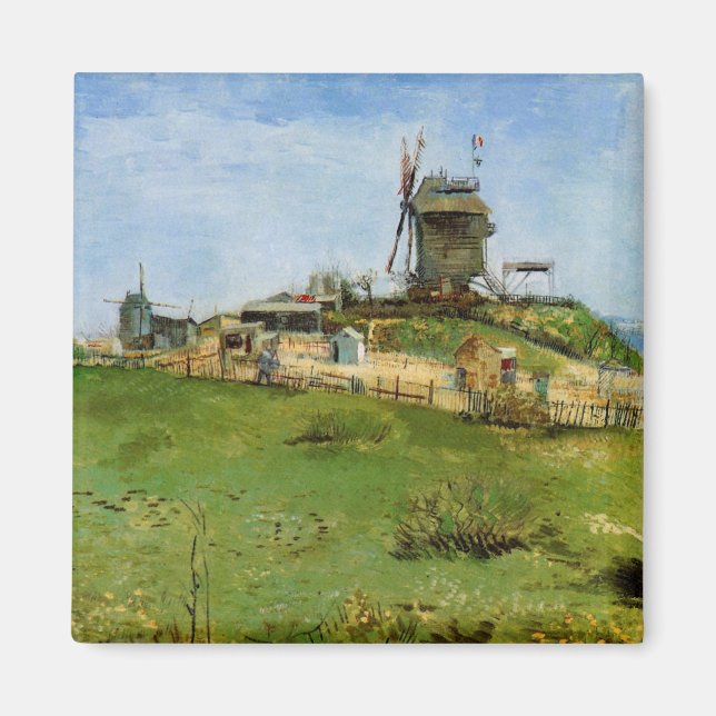 Le Moulin de la Galette av Vincent van Gogh Magnet (Framsidan)