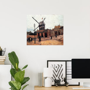 Le Moulin de la Galette av Vincent van Gogh Poster