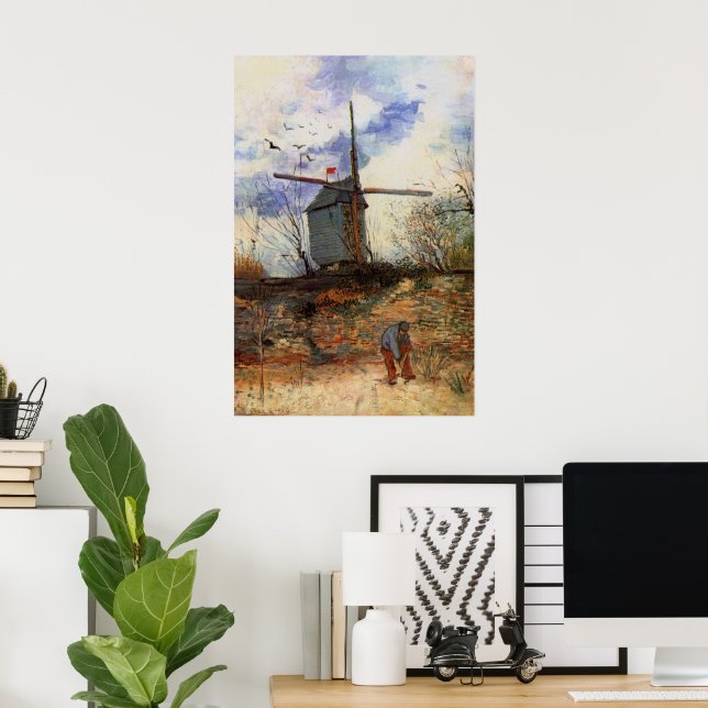 Le Moulin de la Galette av Vincent van Gogh Poster (Hemmakontoret)