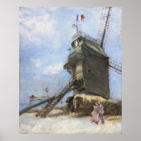 Le Moulin de la Galette av Vincent van Gogh