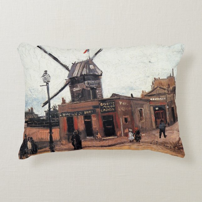 Le Moulin de la Galette av Vincent van Gogh Prydnadskudde (Framsidan)