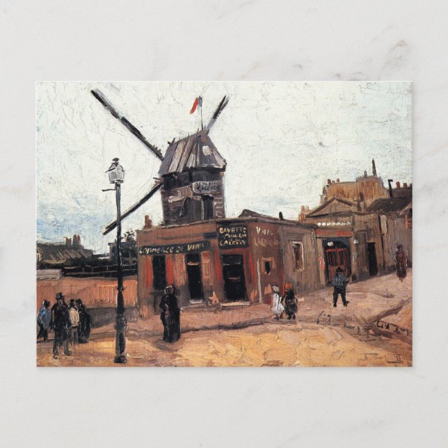 Le Moulin de la Galette av Vincent van Gogh Vykort (Framsida)