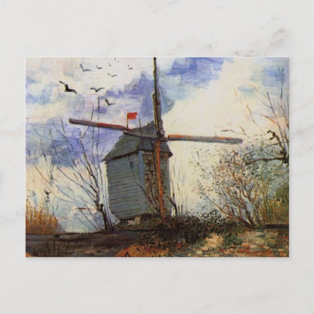 Le Moulin de la Galette av Vincent van Gogh Vykort (Framsida)