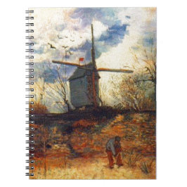 Le Moulin de la Galette Van Gogh Anteckningsbok Med Spiral