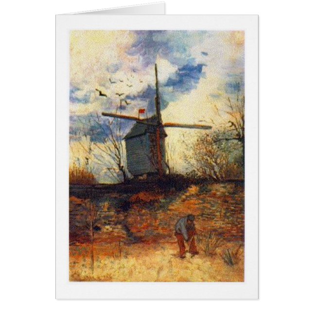 Le Moulin de la Galette Van Gogh Hälsningskort (Framsidan)