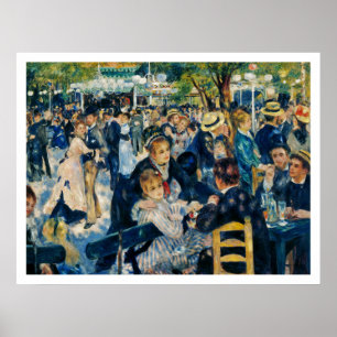 Le Moulin de la Galette vid Renoir Poster