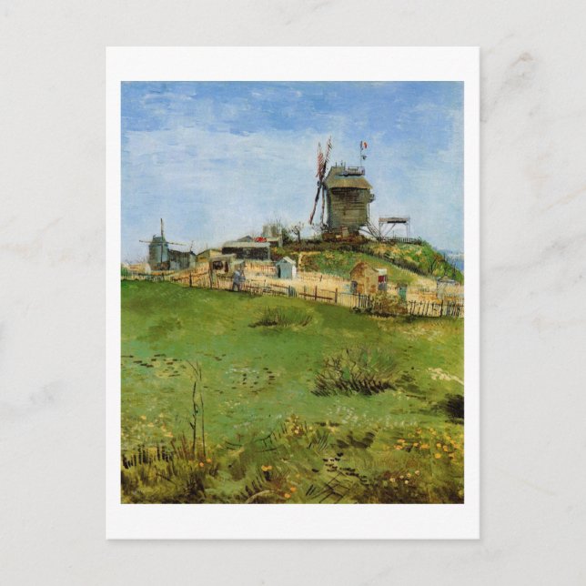 Le Moulin de la Galette, Vincent van Gogh Vykort (Framsida)