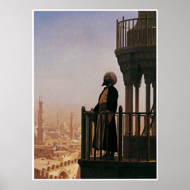 Le Muezzin, The Call to Prayer, 1865 Poster (Framsidan)
